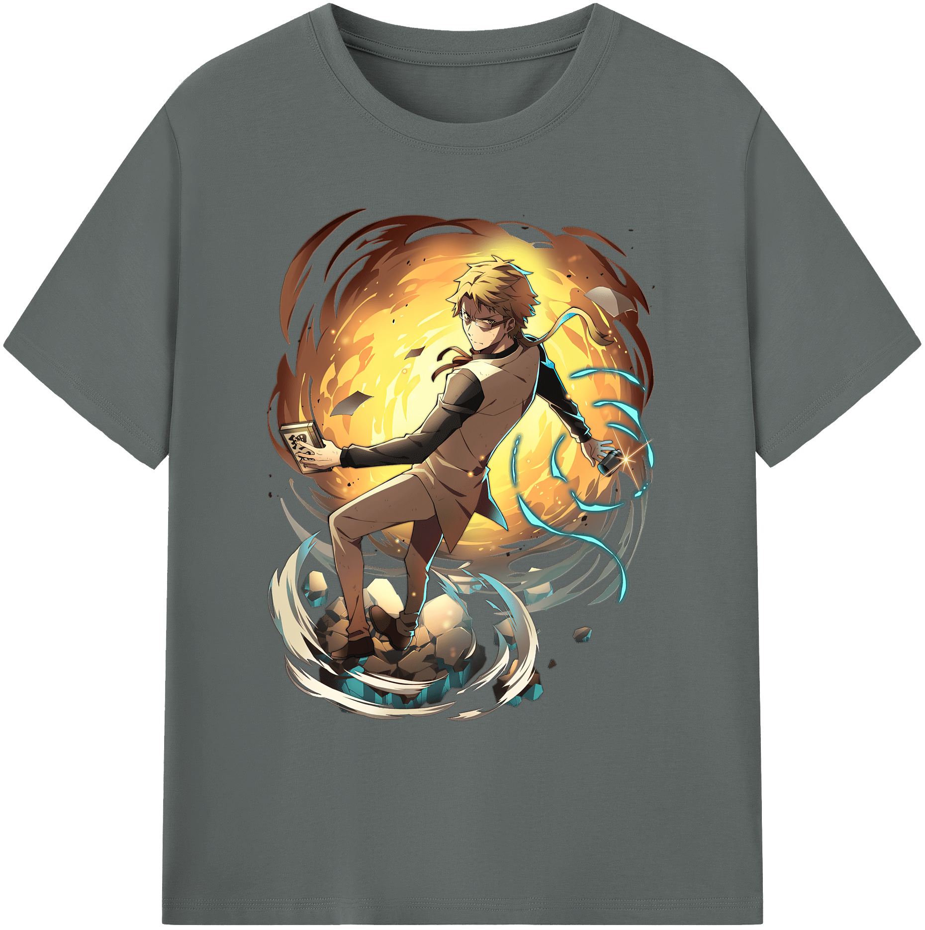 （画像用） 文豪ストレイドッグス Bungo Stray Dogs 綿100％ メンズ半袖Tシャツ｜肌触りやわらか＆通気性